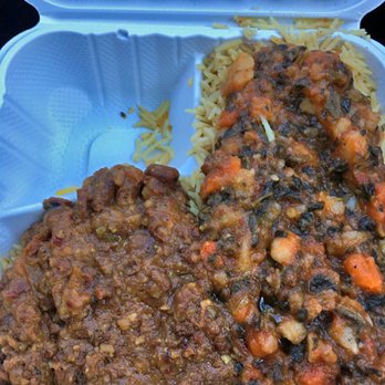 Xawaash - Mbogga (Spinach, Potato, Carrot, and Tomato Stew) & Ful Mudammas (Fava Beans & Vegetables) with Rice and Salad - Middle Eastern Near Me - Toronto, Ontario Xawaash - Mbogga (Spinach, Potato, Carrot, and Tomato Stew) & Ful Mudammas (Fava Beans & Vegetables) with Rice and Salad - Middle Eastern Near Me - Toronto, Ontario