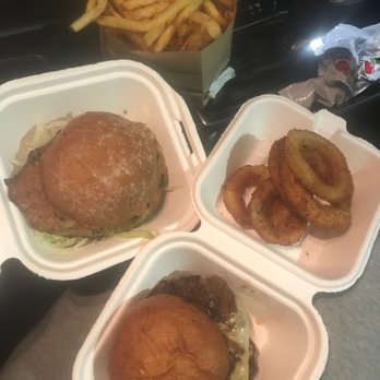 Burger Lounge - Classic and lounge little burger and large 1/2 1/2 Fries - Burgers Near Me - Walnut Creek, California