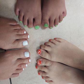 Sam’s Nail Studio - Pedicure with white gel polish - Nail Salons Near Me - West Covina, California