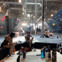 Between semi-finals and finals, this is where all pro climbers hang out apparently!