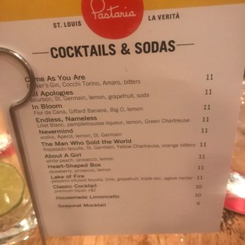 Pastaria - Cocktail Menu - Italian Near Me - Clayton, Missouri Pastaria - Cocktail Menu - Italian Near Me - Clayton, Missouri