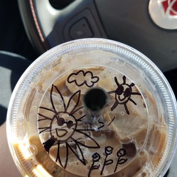 The Fix Drive Thru Coffee - Love the drawing on top - Coffee & Tea Near Me - Tempe, Arizona