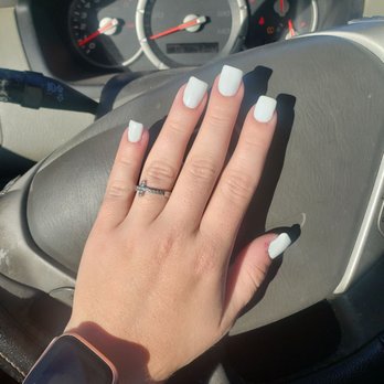 Greenfield Nails & Spa - Gilbert - White dip nails with tip. - Nail Salons Near Me - Gilbert, Arizona