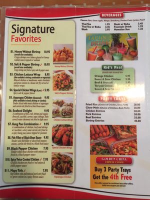 Menu photo 8 Golden China Las Vegas, NV
