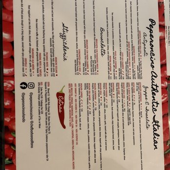 Peperoncino - Menu - Italian Near Me - Orlando, Florida Peperoncino - Menu - Italian Near Me - Orlando, Florida