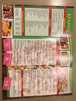 Menu photo 3 Pizza La Vals Albany, CA