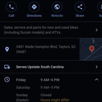 Cycle Specialties-Suzuki - Store hours - Motorcycle Dealers Near Me - Taylors, South Carolina Cycle Specialties-Suzuki - Store hours - Motorcycle Dealers Near Me - Taylors, South Carolina