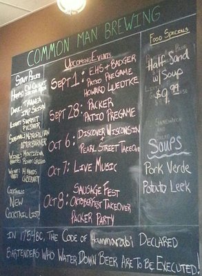 Menu photo 6 Common Man Tap & Table Ellsworth, WI