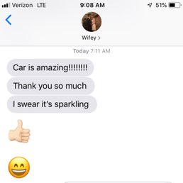 My wife's reaction to seeing the job Steambach did