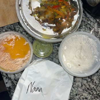 Mirch Masala - My order: Tandoori Chicken, plain naan, complimentary rice and a mango sweet side dish - Grocery Near Me - Lubbock, Texas