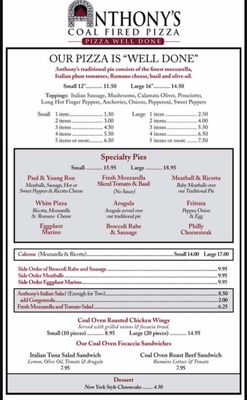 Menu photo 2 Anthony's Coal Fired Pizza & Wings Pinecrest, FL Menu photo 2 Anthony's Coal Fired Pizza & Wings Pinecrest, FL
