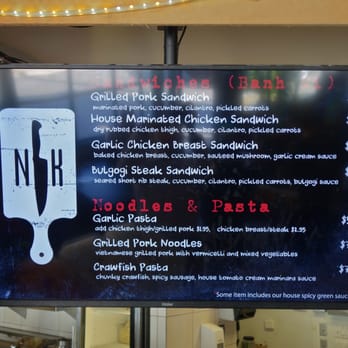 Nguyen's Kitchen - Sandwich and Noodles Menu - Vietnamese Near Me - Orange, California