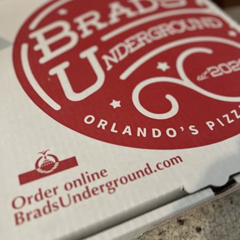 Brads Underground Pizzeria - Logo Box with URL. - Pizza Near Me - Orlando, Florida Brads Underground Pizzeria - Logo Box with URL. - Pizza Near Me - Orlando, Florida