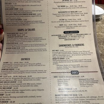 Briquettes Steakhouse - Dinner Menu - Steakhouses Near Me - Spanish Fort, Alabama Briquettes Steakhouse - Dinner Menu - Steakhouses Near Me - Spanish Fort, Alabama