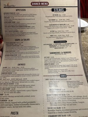 Menu photo 1 Briquettes Steakhouse Spanish Fort, AL Menu photo 1 Briquettes Steakhouse Spanish Fort, AL