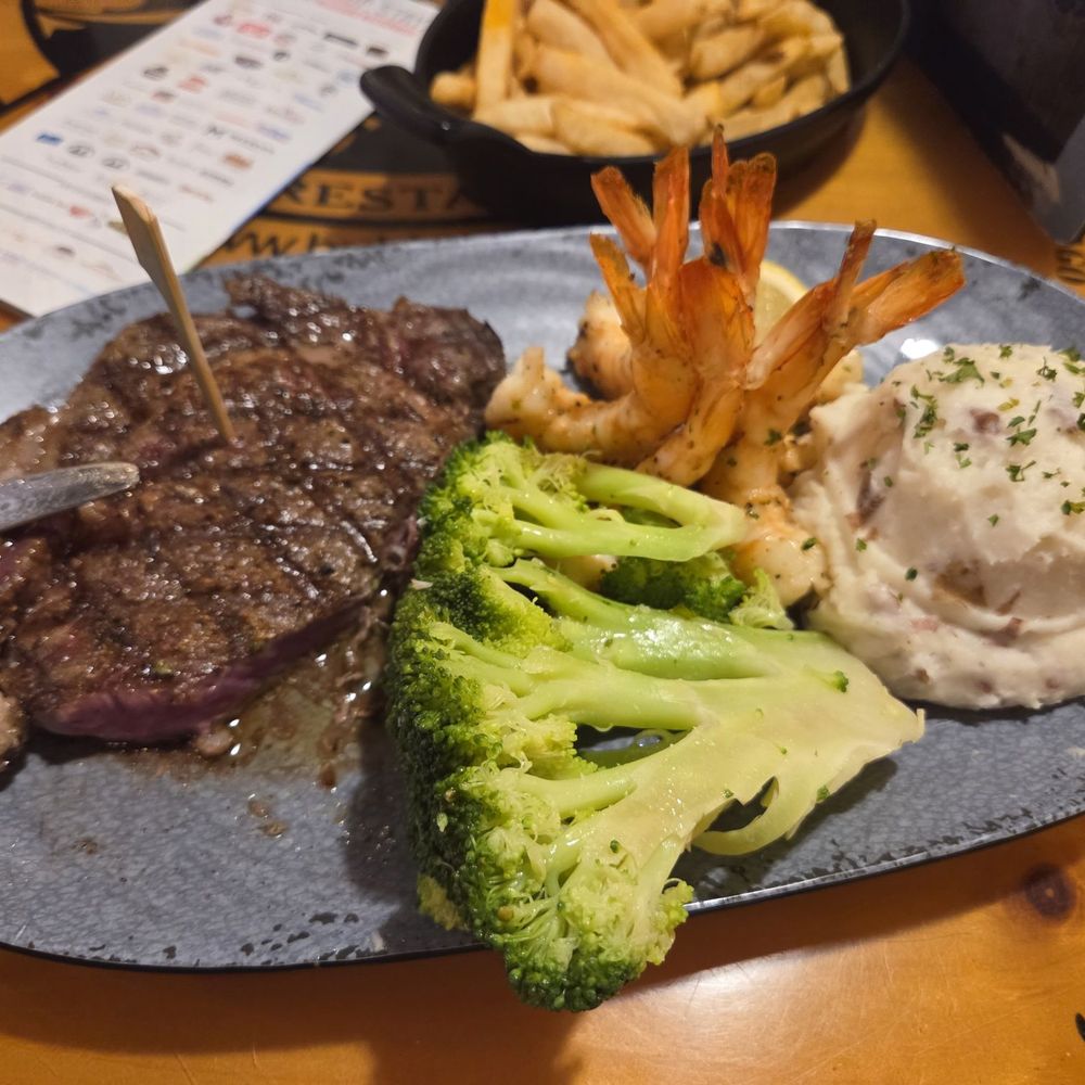ribeye steak and shrimp