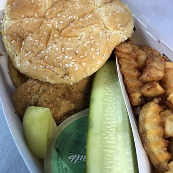 Superdawg Drive-In - Superchickenmidgees Sandwich - breaded chicken - Hot Dogs Near Me - Chicago, Illinois Superdawg Drive-In - Superchickenmidgees Sandwich - breaded chicken - Hot Dogs Near Me - Chicago, Illinois