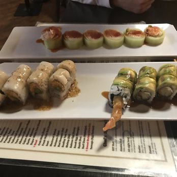Sushi Junai - Top: Cucumber Passion Bottom Left: White House Bottom Right: Lisa Lisa - Sushi Bars Near Me - Austin, Texas Sushi Junai - Top: Cucumber Passion Bottom Left: White House Bottom Right: Lisa Lisa - Sushi Bars Near Me - Austin, Texas