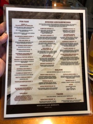 Menu photo 4 Cabin 61 White Bear Lake, MN