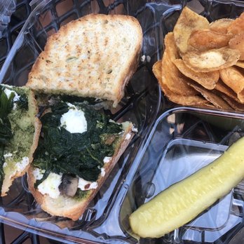 Power City Eatery - Veggie sandwich, portabello mushroom, goat cheese, spinach and pesto. Yum! - Coffee & Tea Near Me - Niagara Falls, New York Power City Eatery - Veggie sandwich, portabello mushroom, goat cheese, spinach and pesto. Yum! - Coffee & Tea Near Me - Niagara Falls, New York