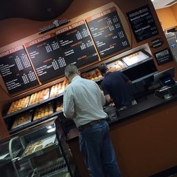 a man standing at the counter