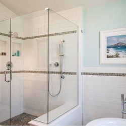 Gulf Coast Home Remodel and Repair - Custom shower with free standing tub and matching tile wall