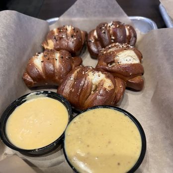 Buffalo Wild Wings - Pretzel knots. Pretty good but the cheese sauce was just ok. - Sports Bars Near Me - San Marcos, California Buffalo Wild Wings - Pretzel knots. Pretty good but the cheese sauce was just ok. - Sports Bars Near Me - San Marcos, California
