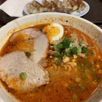 Ramen Ray - Full size Spicy Miso and Pan Fried Pork Gyoza - Ramen Near Me - Indianapolis, Indiana Ramen Ray - Full size Spicy Miso and Pan Fried Pork Gyoza - Ramen Near Me - Indianapolis, Indiana