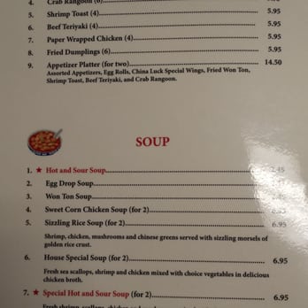 China Luck - Menu - Chinese Near Me - Pinson, Alabama
