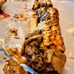 Kessel's Korner - Large cheesesteak with fried onions. $8.75