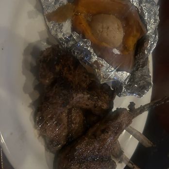 The Butcher Shop Steakhouse - Lamb Chops with loaded sweet potato - Steakhouses Near Me - Memphis, Tennessee The Butcher Shop Steakhouse - Lamb Chops with loaded sweet potato - Steakhouses Near Me - Memphis, Tennessee