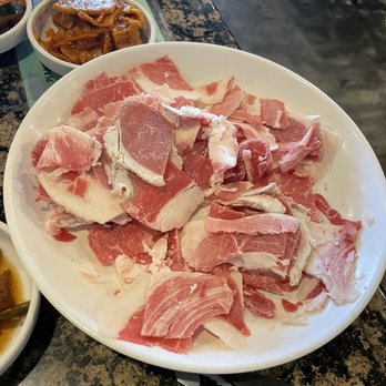 DAE GEE KOREAN BBQ - Beef brisket. Worst presentation ever. What kind of quality meat is this?!  It's all fat. - Korean Near Me - Westminster, Colorado