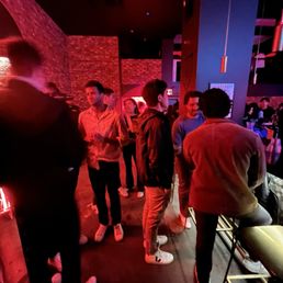 They forced us to stand in the back corner of the bar They forced us to stand in the back corner of the bar