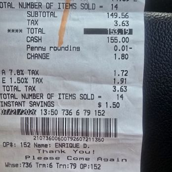 Costco - Receipt 7/21/26 - Wholesale Stores Near Me - Chandler, Arizona