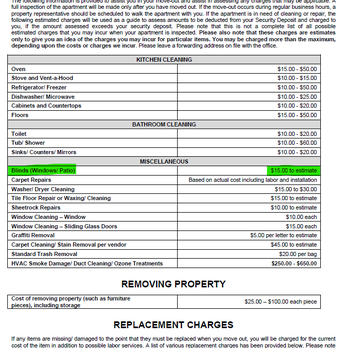 Brentwood Estates - Charges shown in lease do not match what they charged page 1 of 2 - Apartments Near Me - Springfield, Oregon