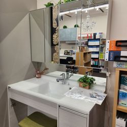 Bathroom sink area