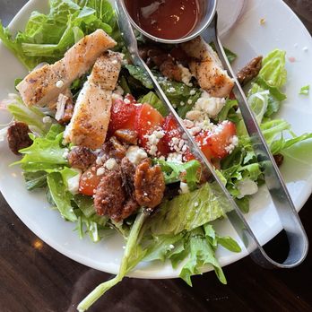 Alza Osteria - Strawberry pecan salad (we'd already served ourselves some before remembering to take a pic) - Pizza Near Me - Brea, California Alza Osteria - Strawberry pecan salad (we'd already served ourselves some before remembering to take a pic) - Pizza Near Me - Brea, California