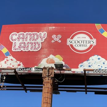 Scooter's Coffee - Candy Land x Scooter's billboard - Coffee & Tea Near Me - San Antonio, Texas Scooter's Coffee - Candy Land x Scooter's billboard - Coffee & Tea Near Me - San Antonio, Texas