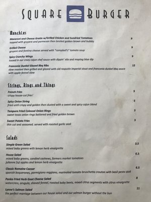 Menu photo 7 Square Burger McKinney, TX