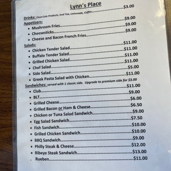 Lynn's Place - Lunch menu - Burgers Near Me - Robbinsville, North Carolina Lynn's Place - Lunch menu - Burgers Near Me - Robbinsville, North Carolina