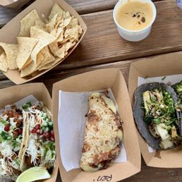 Fish Taco, Quesadilla, Broccoli Taco