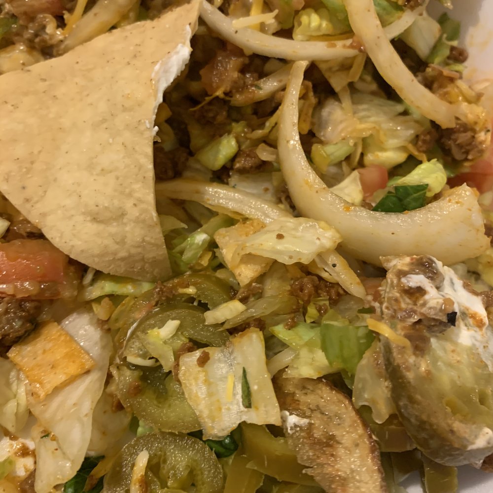 Jesse Oaks - Taco Salad that came with a few pieces of nacho chips. - Sports Bars Near Me - Gages Lake, Illinois Jesse Oaks - Taco Salad that came with a few pieces of nacho chips. - Sports Bars Near Me - Gages Lake, Illinois
