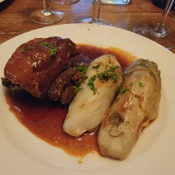Paris XVII - Pork spareribs in sweet sauce with grilled endive - French Near Me - Paris, 75