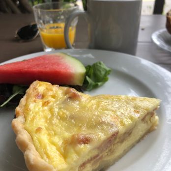 Thyme In The Ranch - Quiche with onions cheese and bacon $6.50 - Breakfast & Brunch Near Me - Rancho Santa Fe, California Thyme In The Ranch - Quiche with onions cheese and bacon $6.50 - Breakfast & Brunch Near Me - Rancho Santa Fe, California