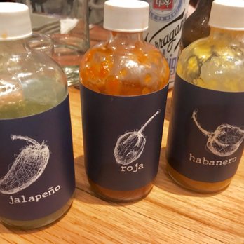 Bartaco - The Sauces. Habanero is the hottest choice and the best flavor as well - Mexican Near Me - Stamford, Connecticut