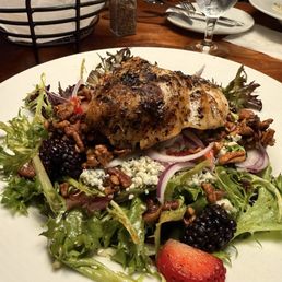 Grilled Black Grouper Berry Salad