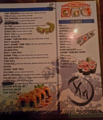 Menu photo 5 You Me Sushi Fresno, CA