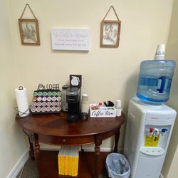 Divine Speech and Swallowing Solutions - Complimentary coffee, tea, milk chocolate and water in our waiting room.