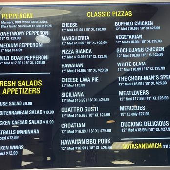 Burattino Brick Oven Pizza - Menu - 1/2/2023 - Pizza Near Me - Carson, California