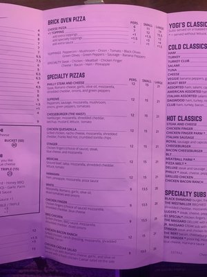 Menu photo 2 Yogi's Brick Oven Bistro Akron, NY Menu photo 2 Yogi's Brick Oven Bistro Akron, NY